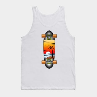 Skateboard Sunset beach Tank Top